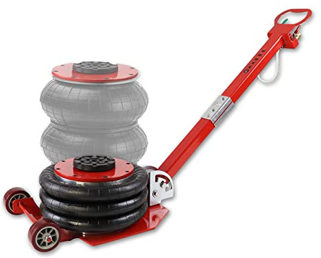 Froadp 3T Cric Pneumatico 6600Lbs Capacità Sollevamento Rapido Pneumatico con 3 Borsa Aria Compressa e 2 Ruote Pesante Jack Cuscino d'aria per Sollevare Auto Camion Veicolo a Motore
