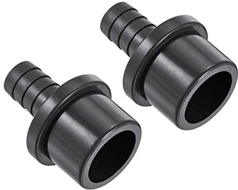 M METERXITY 2 Paquete PVC Tubo Montaje - Agua Tubo Conector, 16mm Púa Recto Tubo Junta, Aplicar a Exterior/Jardín/Piscina (OD 32mm, Negro)