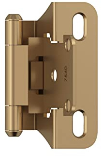Amerock BPR7566CZ Hinge, Champagne Bronze, 1/4 inch (6mm) Overlay