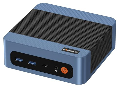 BOSGAME E5 Home-Office-Mini PC, Ryzen 5300U (Beats 4300U/N150, Up to 3.8GHz), 8GB DDR4 RAM 256GB SSD Mini Desktop PC, HDMI/DP/USB-C, Triple 4K Display, Dual 2.5G LAN, WiFi 5, BT5.0, Mini Computer
