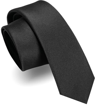 JEMYGINS Schmale Herren Matte Krawatte einfarbig in verschiedenen Farben 6cm