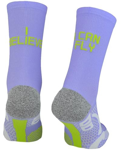 TODO Running Raid Chaussettes de course - modèle I Believe I Can Fly, rembourrage anti-bulles, pour homme | Marathon | Trail | Jogging