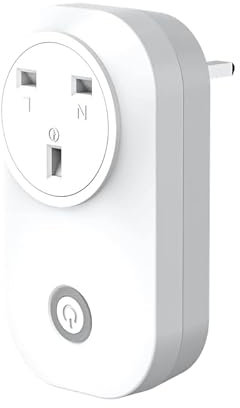 ENERJ 13A Wireless Plug Adapter + 1 Gang Switch Eco Series, White Body, Wireless Turn On/Off any appliance