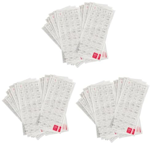 Lurrose 72blätter Dekorative Kalenderaufkleber Selbstklebende Planer-Sticker Für Notizbücher Und Tagebücher Datumsaufkleber à