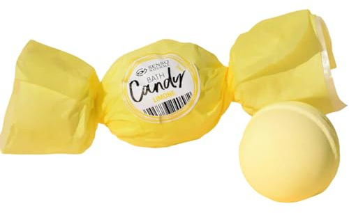 Senso Naturale Fizzing Bubble Bath Bomb with Lemon Fragrance for Soft, Hydrating Skin, Relaxing Muscles & Mind, Dermatologically Tested, Vegan & Natural Bath Bomb for Kids & Adults, 110g