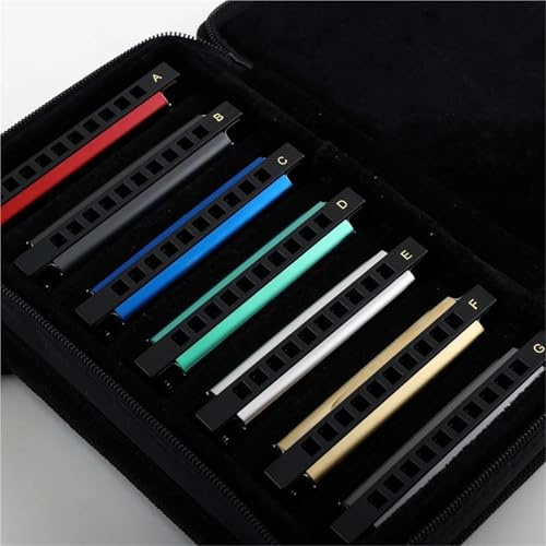 Professional Mundharmonika Mundharmonika-Set, 10 Löcher, Blues Harp, Diatonische Mundharmonika, Set Mit 7 Tonarten, AG-Tonart, Für Erwachsene