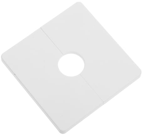 LALAFINA Wall Flange Cover and Plastic Pipe Hole Decorative Cover Pvc Square Self-adhesive 28mm Diameter for Plumbing and Water Pipe Outlet Wall Holes