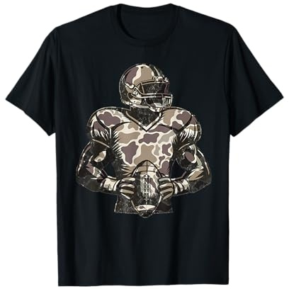 Camouflage Touchdown American Football Game Day Thanksgiving T-Shirt