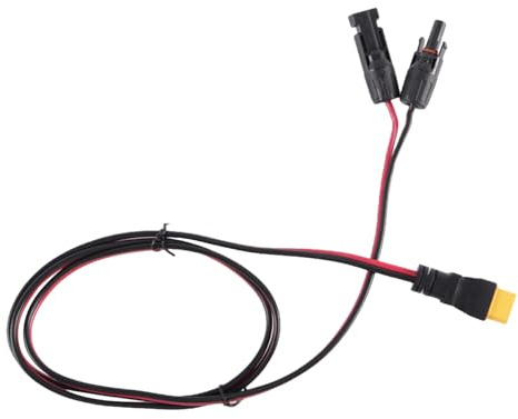 Ausi Cavo connettore femmina XT90 da 14 AWG e 1,5 m per pannello solare per applicazioni solari e centrali elettriche portatili