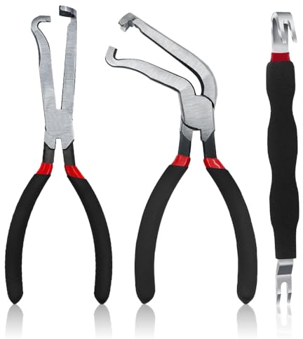 3 Set Elektriker Zange, Kfz Elektro Trennzange für Wickeln Und Spalten, Multifunktionszange für Elektriker Werkzeug Trennen von Kfz Steckern und Schlauchschellenzange Kfz Werkzeug (B)