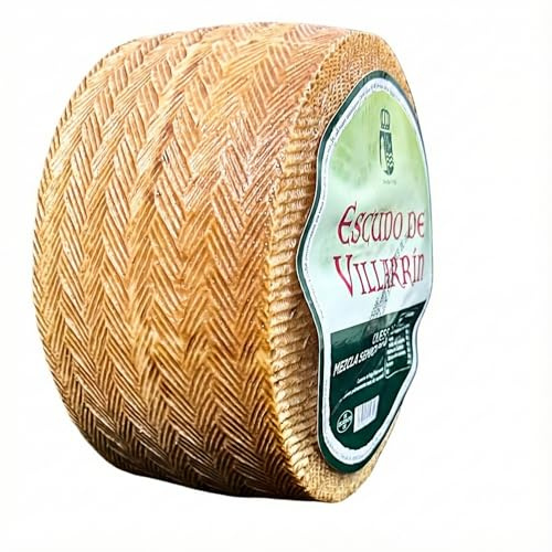 Queso Mezcla Semicurado Vaca y Oveja Suave y Cremoso Pieza Entera de 3 kg | Escudo de Villarrín, castellano zamorano, sabor fino equilibrado, textura firme. Ideal tabla, tapas, regalo y cocina gourmet