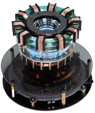 Nucleo di energia rotante magnetico galleggiante 1:1, decorazione da tavolo di seconda generazione con luce e cartello olografico come regalo per gli amanti della tecnica, ufficio e soggiorno