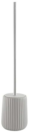 Gedy Marika Toilet Brush Holder, Ceramic, Grey, 10.2 x 10.2 x 45