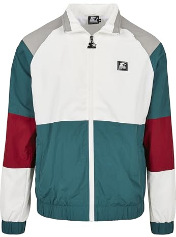 Starter Black Label Starter Color Block Retro Giacca da uomo, Retro verde/bianco/mattone Rd/Gry, S