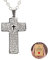 Only faith Collar Cruz para Mujer Acero Inoxidable colgante con Cruces collar 45 cm con Sobre o caja de regalo (Cruz Padre Nuestro Plateada)