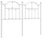 vidaXL White Metal Headboard, 120 cm, Classic Design, Robust Powder-Coated Steel Construction, Ideal for Home Bedroom Decor