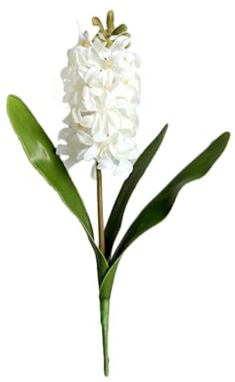NLDGR Hyazinthen-Kunstblumen, Echte Haptik | Hochzeitsstrauß, Heimdekoration, Party, Blumenarrangements, Künstliche Antirrhinum-Seidenblumen, Lange Stiel-Tischvase aus Seidenhyazinthen