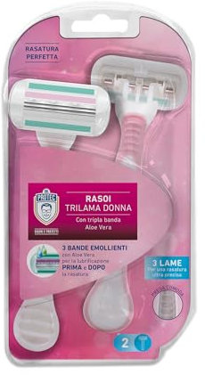 Dr. Protec, afeitadora Trilama para mujer, 2 unidades, cabezal flexible y ergonómico, tres bandas emolientes con aloe vera