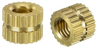 TOP-VIGOR 50Pcs Threaded Insert Knurled Nuts, M3 x 4mm x 5mm OD Brass Female Thread Knurled Nuts, Embedment Nut Insert for 3D Printer