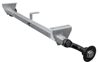Knott VG7-L obromsad släpvagnsaxel 750 kg 1125 mm belastning 1615 mm planeringslängd 4 x 100 hjulanslutning svängspak 145 mm axel för lätta personbilar, släpvagnar transportsläpvagn