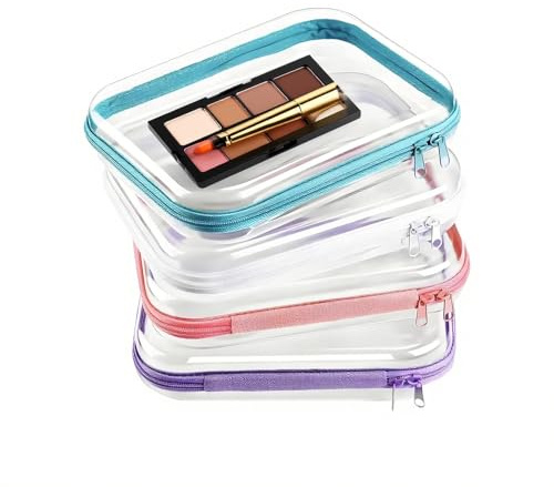 Sacs de Rangement à Fermeture éclair Transparents - Sacs de Rangement en Plastique étanches avec Fermeture éclair | Sac de Rangement refermable pour vêtements, Documents, Toilettes