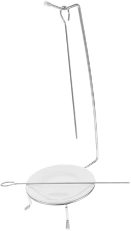 TOPPERFUN Support à Brochettes Barbecue Acier Inoxydable Rack Suspendu Robuste et Portable pour Grillades Extérieur Camping et Pique