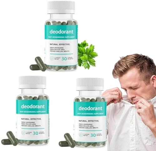 Desodorización Corporal, Desodorante de Cuerpo Completo, Control Integral del Olor para Mujeres y Hombres, Cápsulas de Neutralización Odorífica Prolongada (90 Unidades)