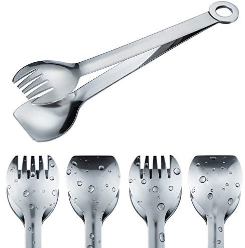 MSY BIGSUNNY Set von 4 Mini Zange Edelstahl, 15,2 cm vergoldeten kleinen Servierzangen