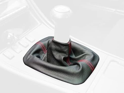 RedlineGoods Schaltsack Manschette typ 1 kompatibel mit Porsche 944 1982-91. Maßgeschneidert - Nicht universell. Echtes Top Qualitat Italienisches Alcantara. Schwarz mit Blauem Faden