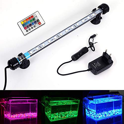 VARMHUS LED Aquarium Lighting Luce di Pesce Drago Illuminazione per Acquario Impermeabile (Deutschland Lagerhaus) (28cm, RGB)
