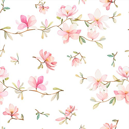 murando - Carta da Parati Moderna per Cameretta, Floreale, PURO 10 m | Fotomurali in TNT, Decorazione da Muro XXL, Poster Giganti da Parete, Fiori, Rosa, Produzione Europea
