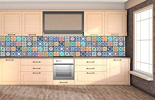 Dimex Küchenrückwand Folie selbstklebend AZULEJOS | Klebefolie - Dekofolie - Spritzschutz für Küche | Made in EU - 350 cm x 60 cm