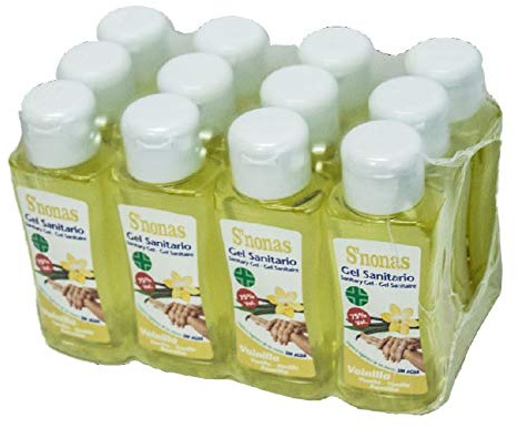 Gel Sanitario S´nonas Aromas 100 ml. Aroma Vainilla. Pack 12 Uds
