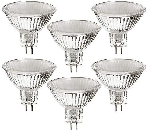 MR16 Halogen 12V Spot Light Bulb Down Dimmable Reflector Lamp 20W 12V Ceiling Mount Spotlight Track Landscape Decorative Indoor Outdoor Accent Path Side Lighting GU5.3 2 Pin 20 Watt 12 Volt I 6 Pack