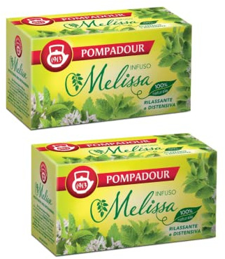 Pompadour 1913 | Infuso alla Melissa e Verbena Rilassante | Tisana Distensiva 100% Naturale - 40 Bustine (72 Gr) | Tisana del Sonno Senza Caffeina