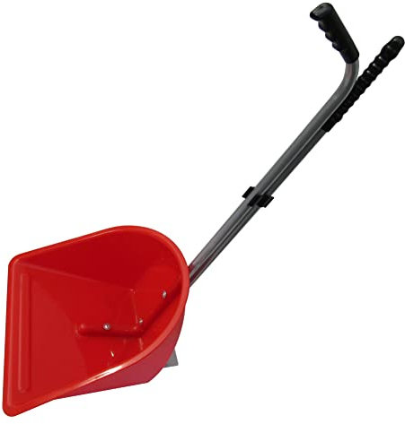 Secure Fix Direct Horse Poop Scoop and Rake (Manure Equestrian Heavy Duty Lightweight Red)