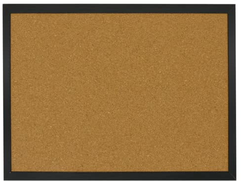 OWLKELA 40 x 30 cm, schwarzer Rahmen, Korktafel, Pinnwand, Memoboard, mit 10 Pinnnadeln und Aufhängeringen, Sichttafel, Pinnwand für Büro, Klassenzimmer oder Zuhause, klassischer Holzrahmen