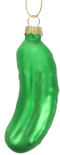 VALICLUD Weihnachtsgurke Weihnachtsbaumschmuck Mundgeblasenes Glas Baumschmuck Gurke Geschenke Grüne Gurke Hängende Ornamente