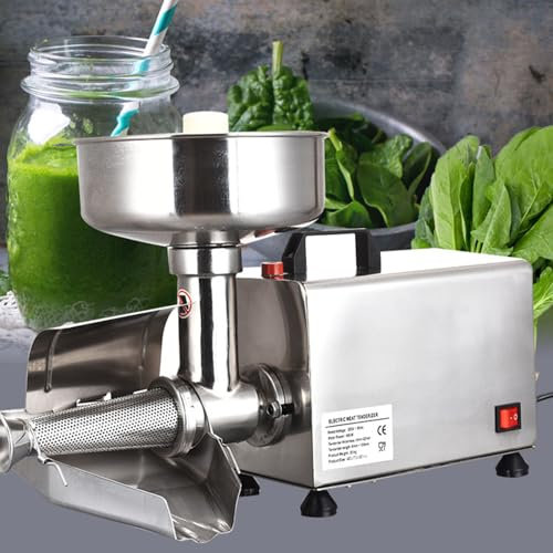 QJJML Elektrisches Tomatensieb, Tomatensaucenmaschine, 352LBS/H Lebensmittelsieb und Saucenmaschine, Lebensmittelpressmaschine für Tomaten-Erdbeeren