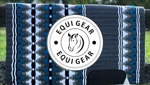 EQUIGEAR Western Show Horse Satteldecke aus neuseeländischer Wolle, Western-Design, handgefertigte Satteldecke, Wollpolster, Sensor Flex (Anpassung möglich), WZ16 (32x32)