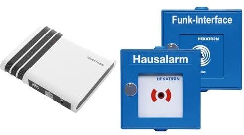 Hekatron Genius Port – Funkgateway für Rauchmelder, Feueralarme jederzeit und überall empfangen & Funkhandtaster Genius
