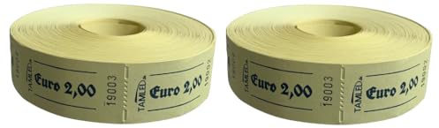 TAMLED Bonrolle 2,00 € 2x 1000 Abrisse perforiert fortlaufend nummeriert