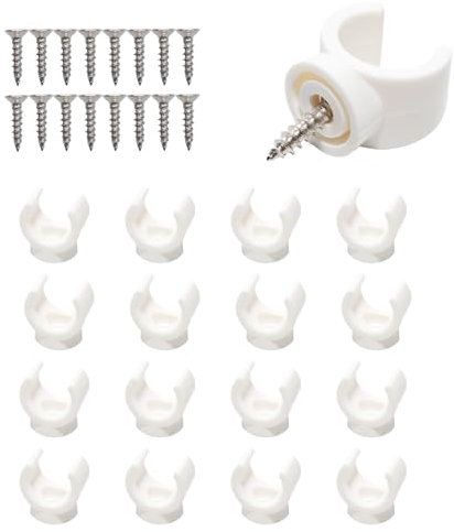 Pocoxll 50Pcs 3/4 Inch PEX Pipe Clamps Clips, PEX Clips, Water Pipe Hangers Clamps, White Plastic U Pipe Clamps for Secure Pipe Installations