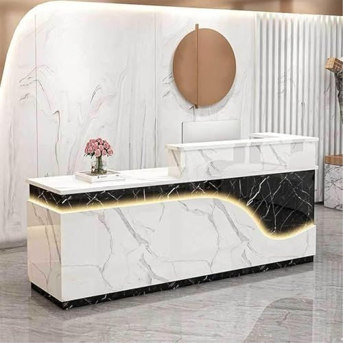Rezeptionstisch aus Holz mit abschließbarem Schubladenregal und Theke, 140 x 60 x 100 cm