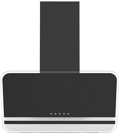 FIREGAS Hotte aspirante 60 cm - hotte aspirante et à recyclage avec un débit d'air de 578 m³/h, hotte inclinée élégante, TouchControl et 9 niveaux de puissance.