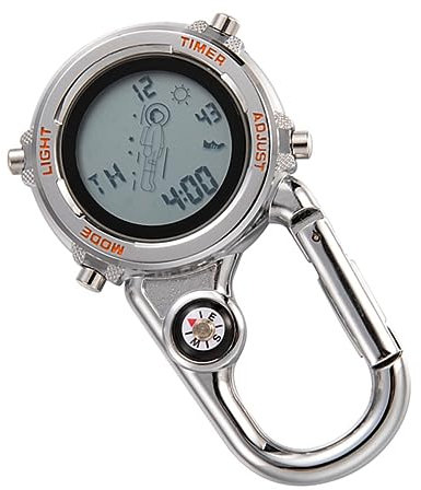 WHAMVOX Hakentisch Kompakter Karabiner Uhr Kompass Für Männer Und Frauen
