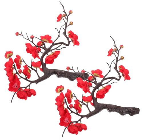 CANIGHT 2pièces Fleurs Artificielles De Prunier Fleur pour Décoration De Vase Et Centre De Table Simulées Idéales pour Mariages Et Fêtes