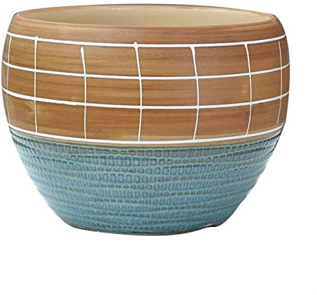 Macetas para Plantar Macetas de Interior Maceta de cerámica for plantas, maceta grande for interiores y exteriores, maceta for plantar árboles, maceta decorativa redonda vintage con orificio de drenaj