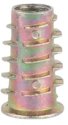 Inserto roscado para tuercas de madera, 50 unidades M8 x 25 mm, tuercas hexagonales de aleación de zinc, casquillos roscados, insertos roscados para muebles de madera, placa base