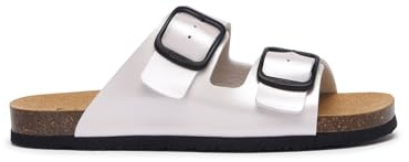 Scholl Jackie, Sandali Donna, 2 cinturini, Argento, 37 EU